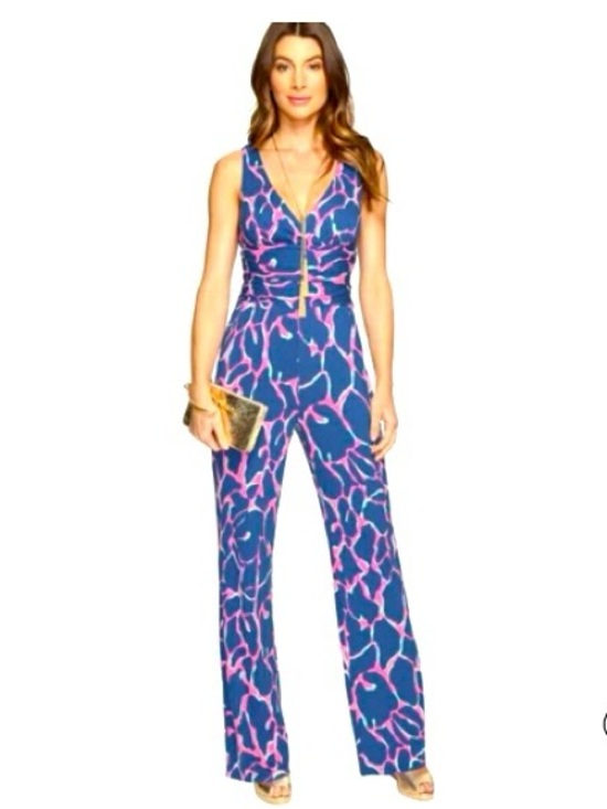Lilly Pulitzer Pants - Lilly Pulitzer Sloan jumpsuit features a vibrant giraffe print